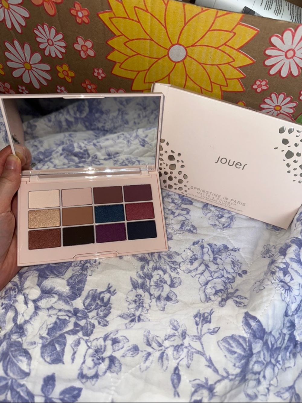 jouer Eyeshadow Palette - Neutrals, Pink, Mauve, Plum, Burgundy, Gold, Navy